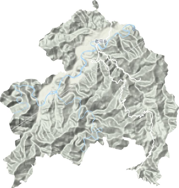 老屯乡地形地图