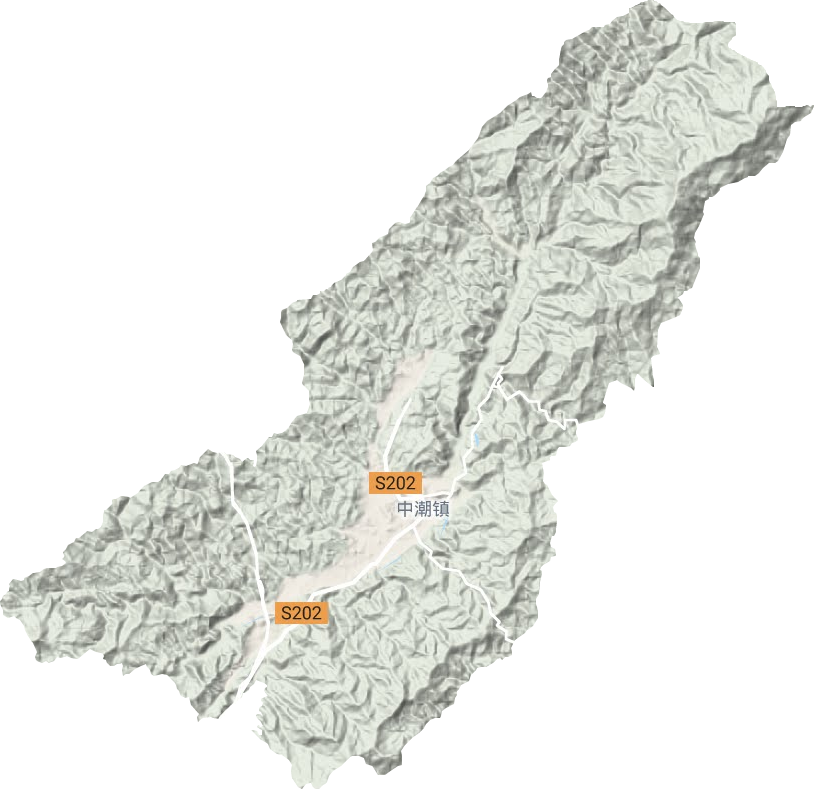 中潮镇地形地图