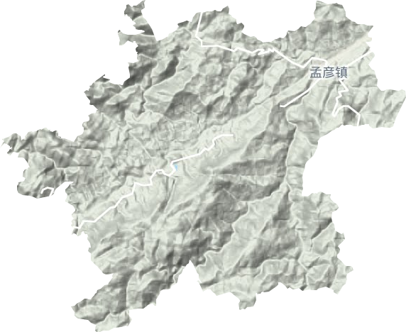 孟彦镇地形地图