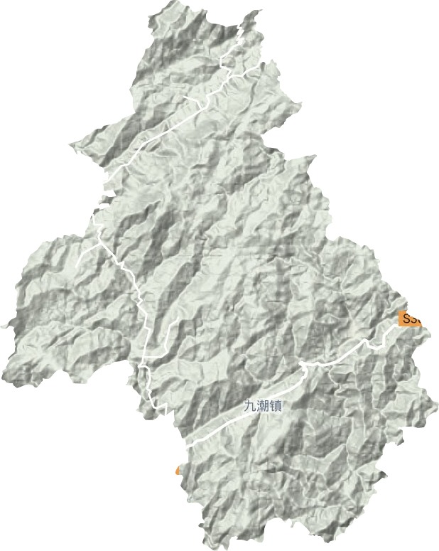 九潮镇地形地图