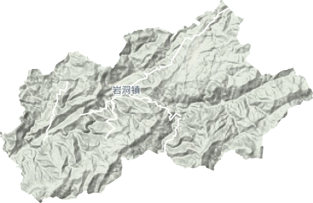 岩洞镇地形地图