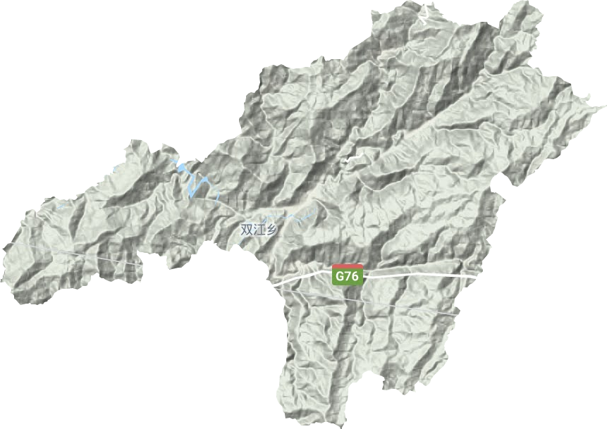 双江镇地形地图