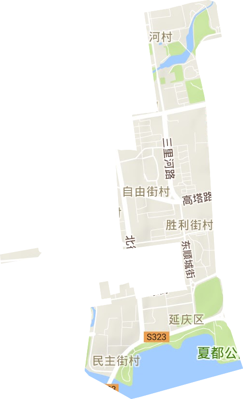 儒林街道地形地图