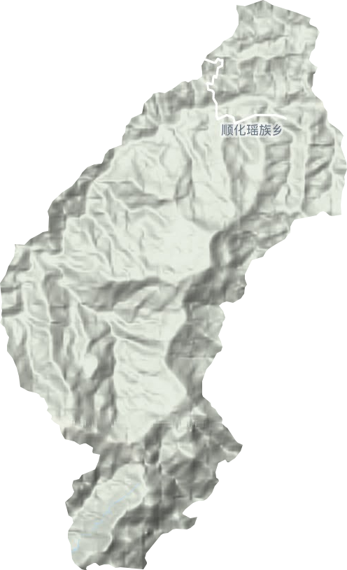 顺化乡地形地图