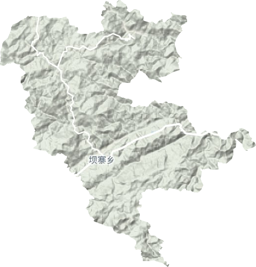 坝寨乡地形地图