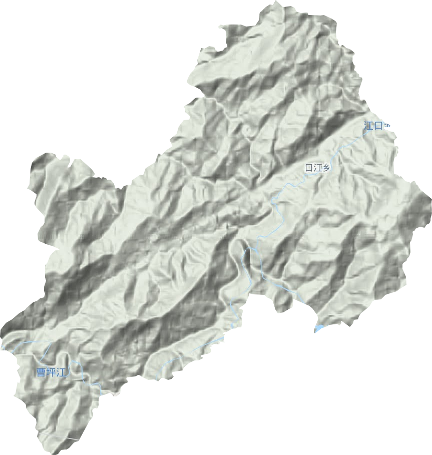 口江乡地形地图