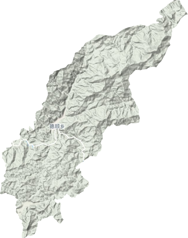 德顺乡地形地图