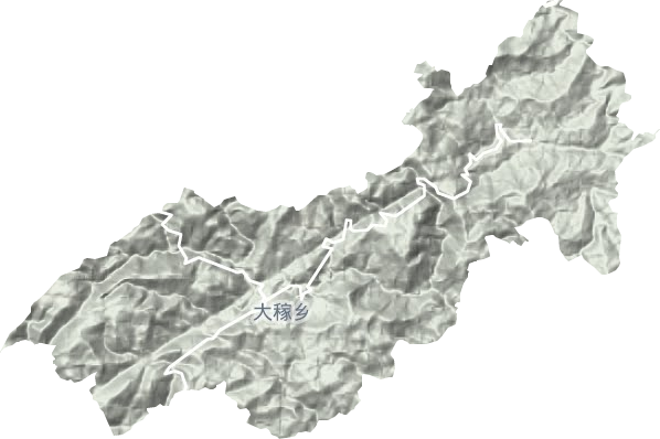 大稼乡地形地图