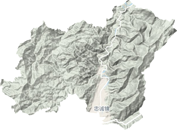 忠诚镇地形地图