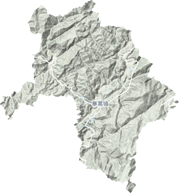 寨蒿镇地形地图