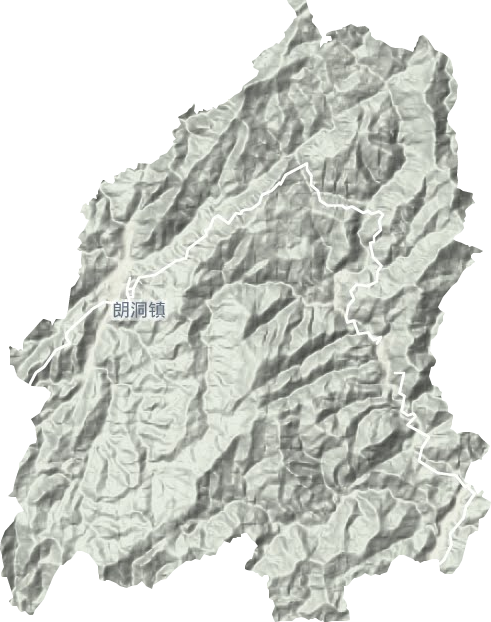 朗洞镇地形地图