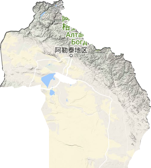 阿勒泰地区地形地图