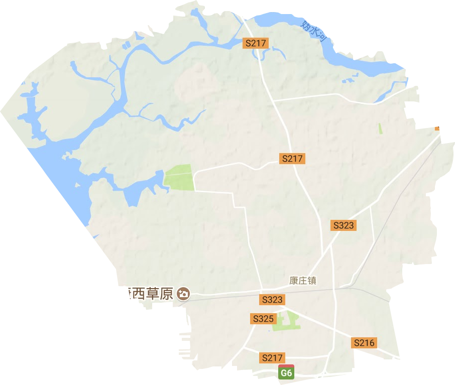康庄镇地形地图