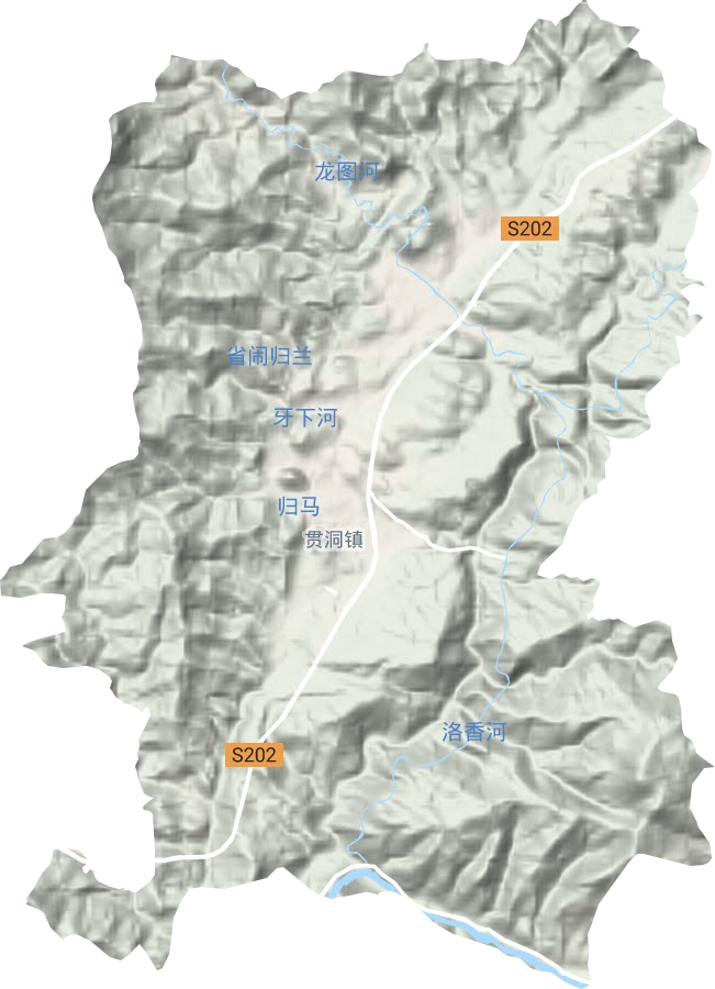 贯洞镇地形地图