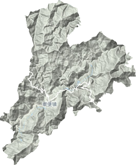 宰便镇地形地图