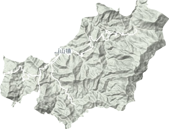 西山镇地形地图