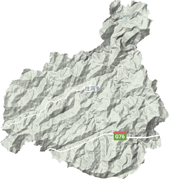 往洞镇地形地图