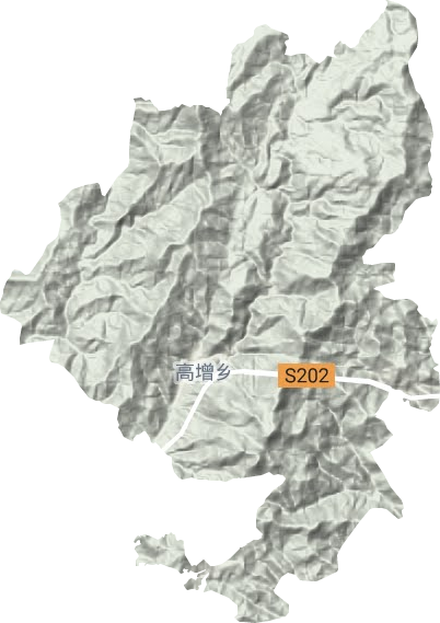 高增乡地形地图