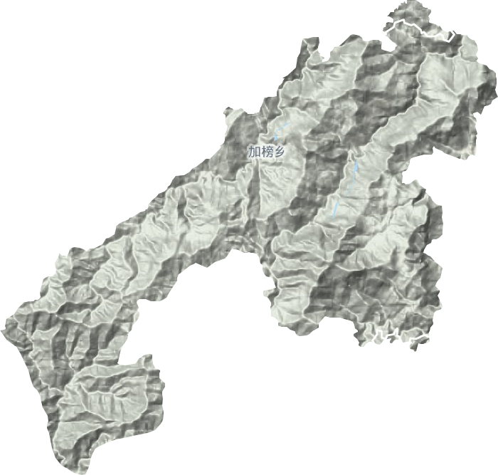 加榜乡地形地图
