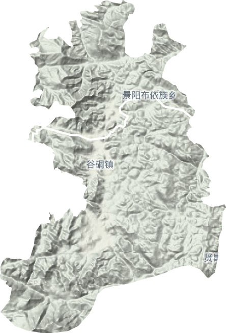 谷硐镇地形地图