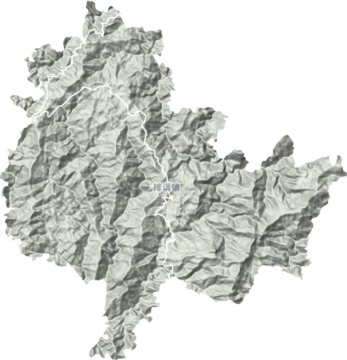 排调镇地形地图