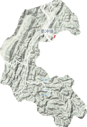 墨冲镇地形地图
