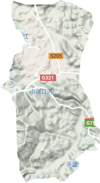 马场坪街道地形地图