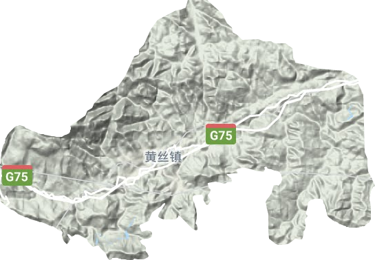 黄丝镇地形地图