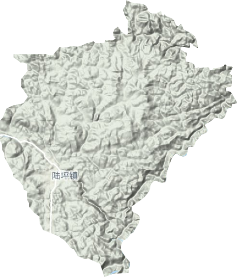 陆坪镇地形地图