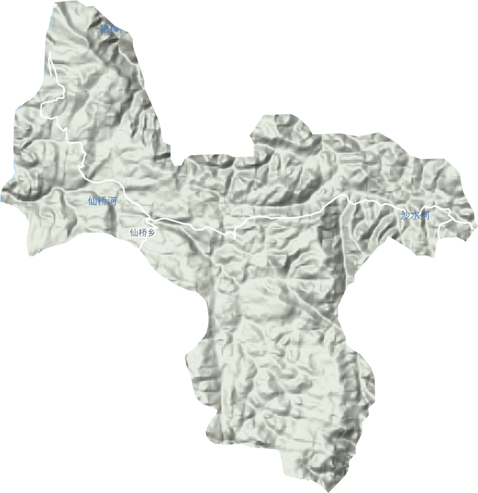 仙桥乡地形地图