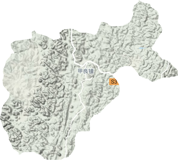 甲良镇地形地图