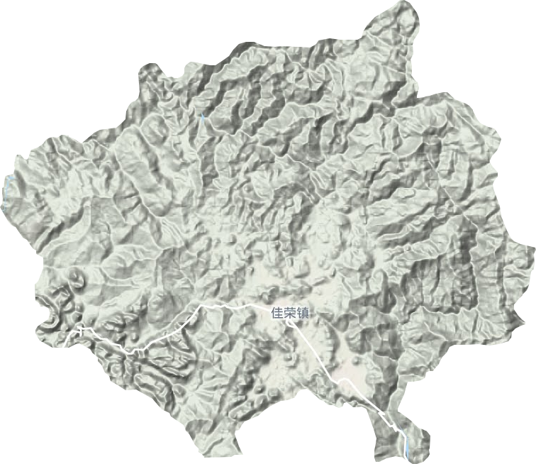 佳荣镇地形地图