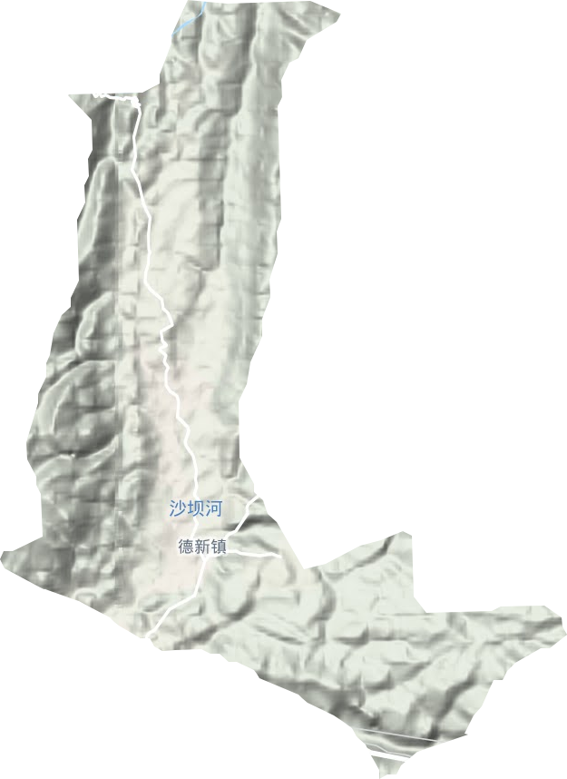 德新镇地形地图