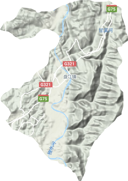 盘江镇地形地图