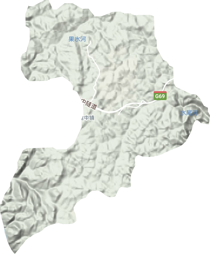 建中镇地形地图