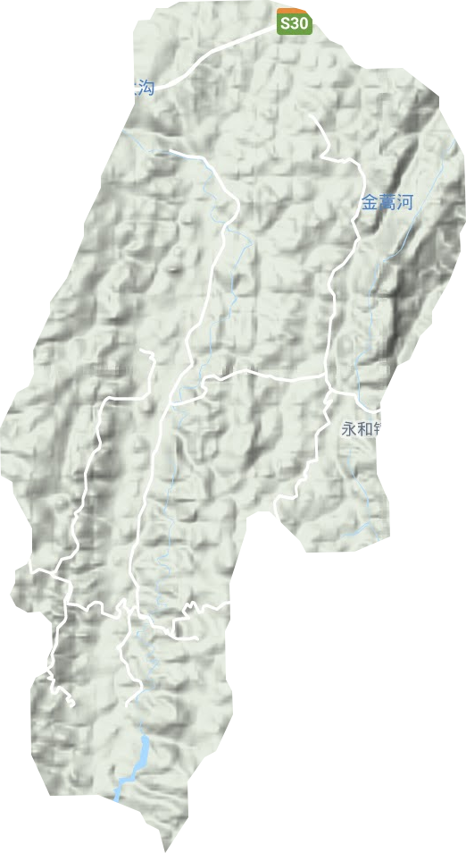 永和镇地形地图