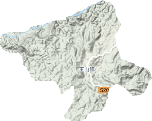 玉山镇地形地图