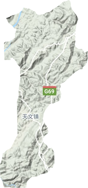 天文镇地形地图