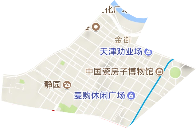 劝业场街道地形地图