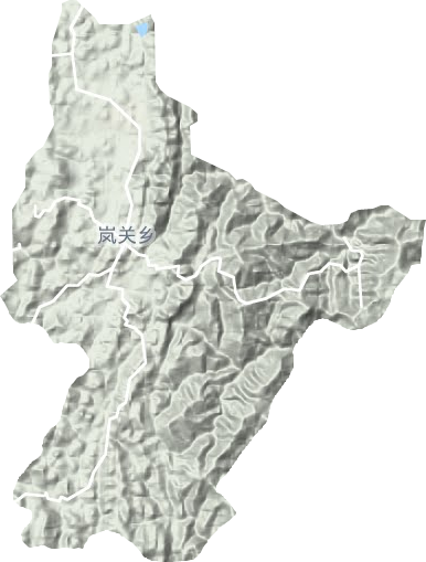 岚关乡地形地图