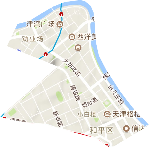 小白楼街道地形地图