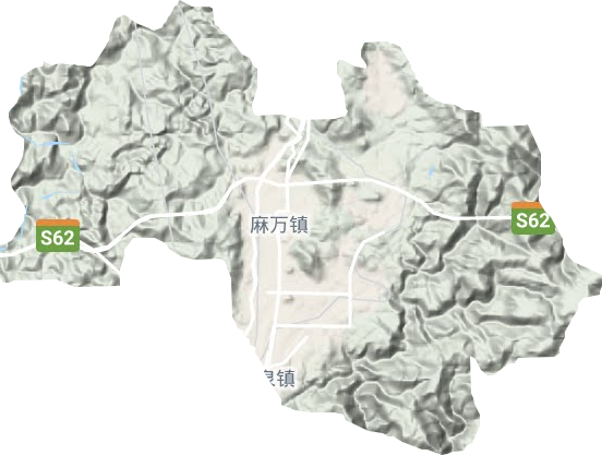麻万镇地形地图