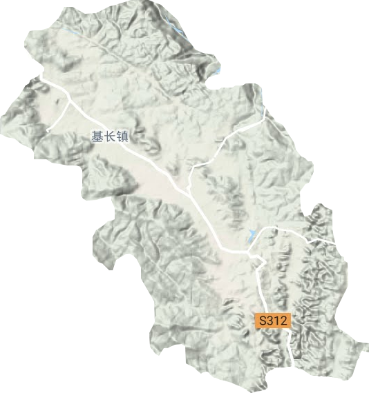 基长镇地形地图