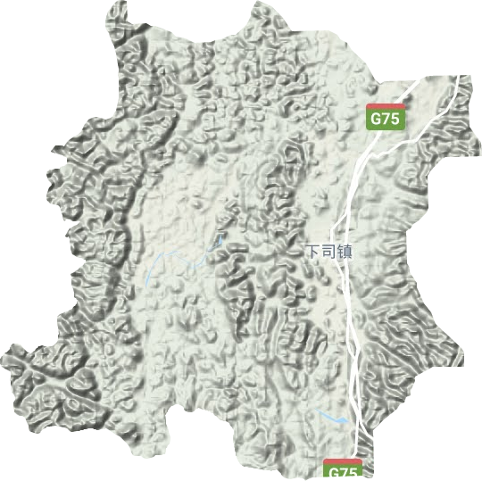 下司镇地形地图