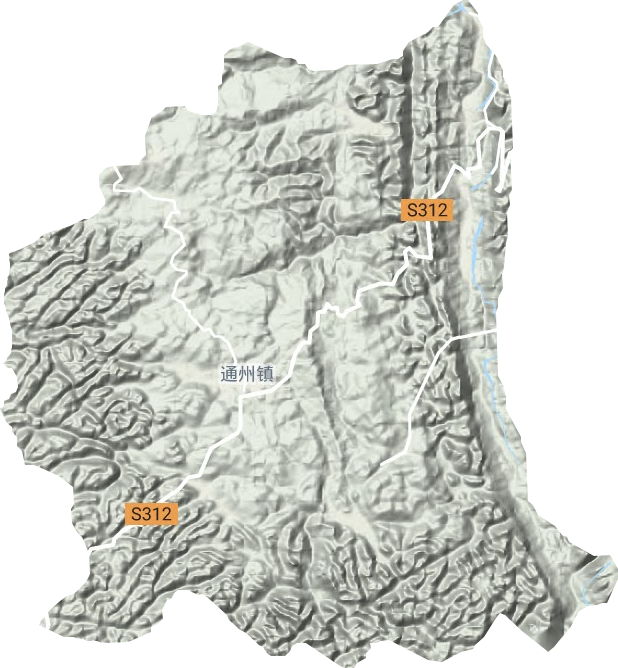 通州镇地形地图