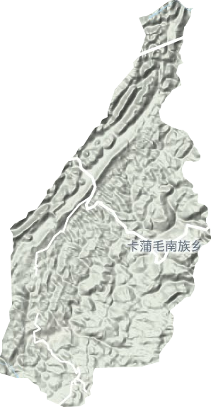 卡蒲毛南族乡地形地图