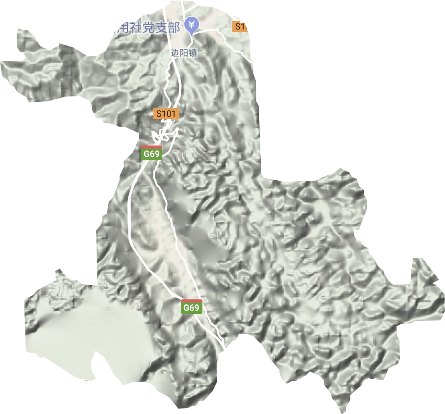 边阳镇地形地图