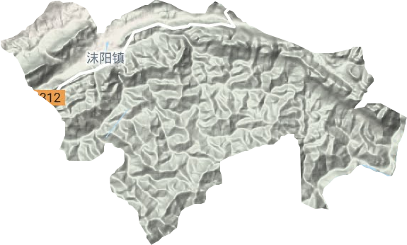 沫阳镇地形地图