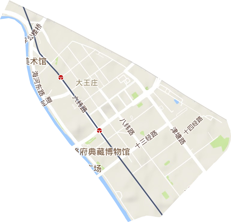 大王庄街道地形地图