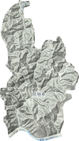 凤亭乡地形地图